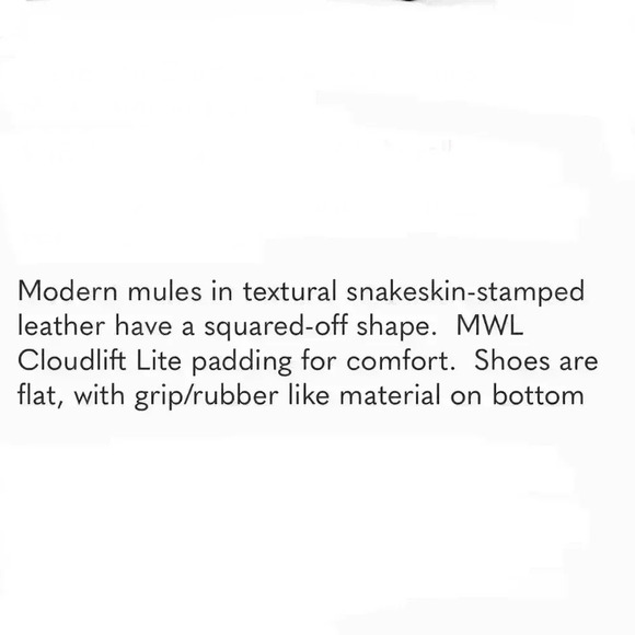 ๐ 6/$60 Madewell Corey Leather Snakeskin Blush Pink Mules Multicolored Flats 6 - Picture 10 of 11
